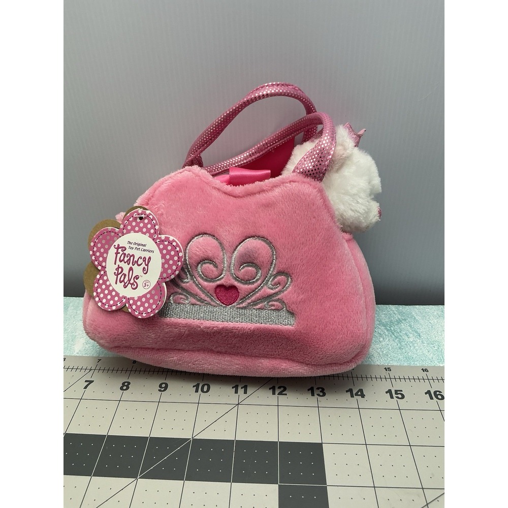 FANCY‎ PALS PINK TOY PET CARRIER PURSE W/ PRINCESS PLUSH